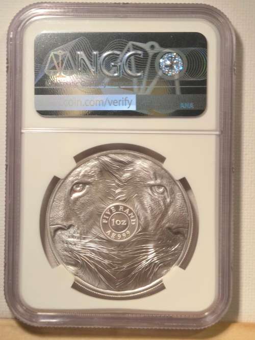 !!!!!!! R1 START !!!!!!!!!! 2019 FIVE RAND - BIG 5 LION -  Graded MS 70